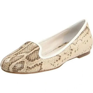 NWOT Cole Haan Air Morgan Cream Snake Ballet Flats Size 7.5 Leather